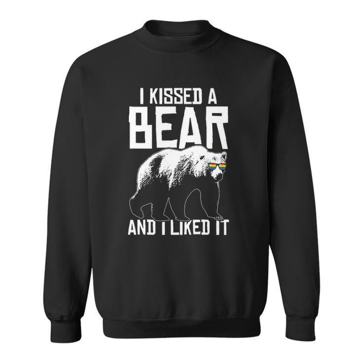 I Kissed A Bear And I Liked It Lgbt Gay Funny Gift Sweatshirt