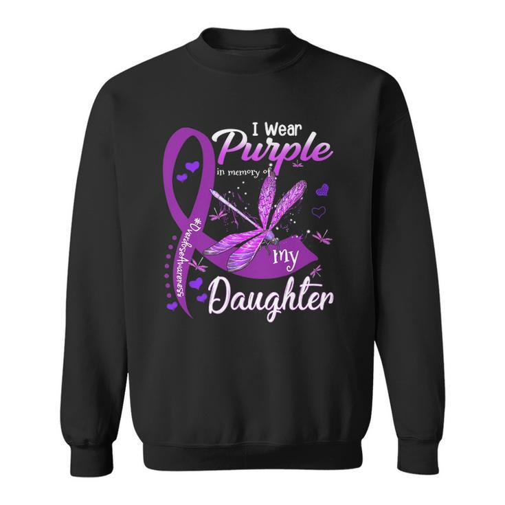 I Wear Purple In Memory For My Daughter Overdose Awareness Sweatshirt