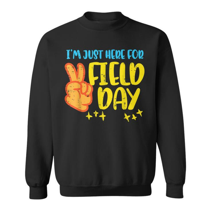 Im Just Here For Day Field Peace Sign Funny Boys Girls Kids  Sweatshirt