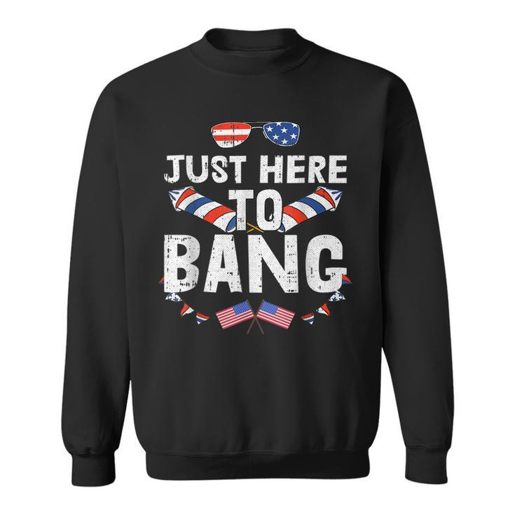 Im Just Here To Bang 4Th Of July Fireworks Fourth Of July  Sweatshirt
