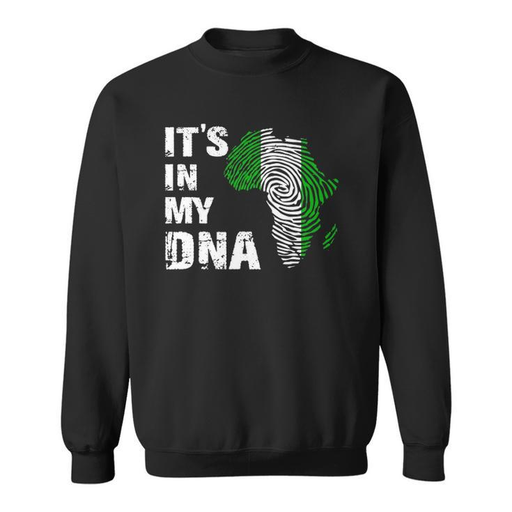 Its In My Dna Proud Nigeria Africa Usa Fingerprint Sweatshirt