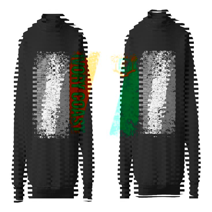 Ivory Coast Flag Vintage Distressed Ivory Coast Sweatshirt