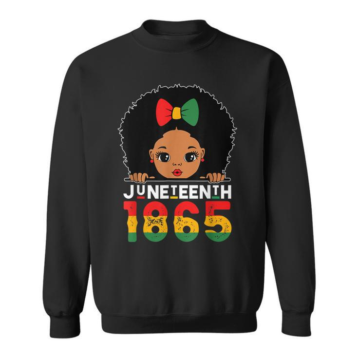 Juneteenth 1865 Celebrating Black Freedom Day Girls Kids   Sweatshirt