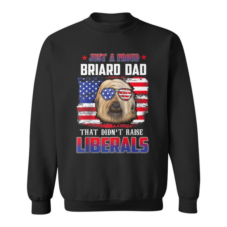 Just A Proud Briard Dad Merica Dog Patriotic 4Th Of July  Sweatshirt