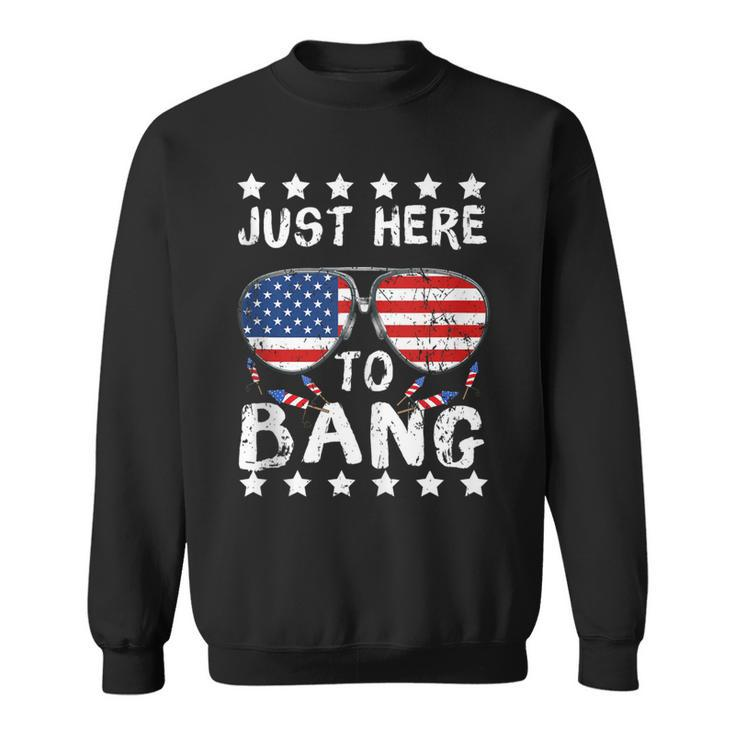 Just Here To Bang And Drink Beer Fourth Of July 4Th Of July  Sweatshirt