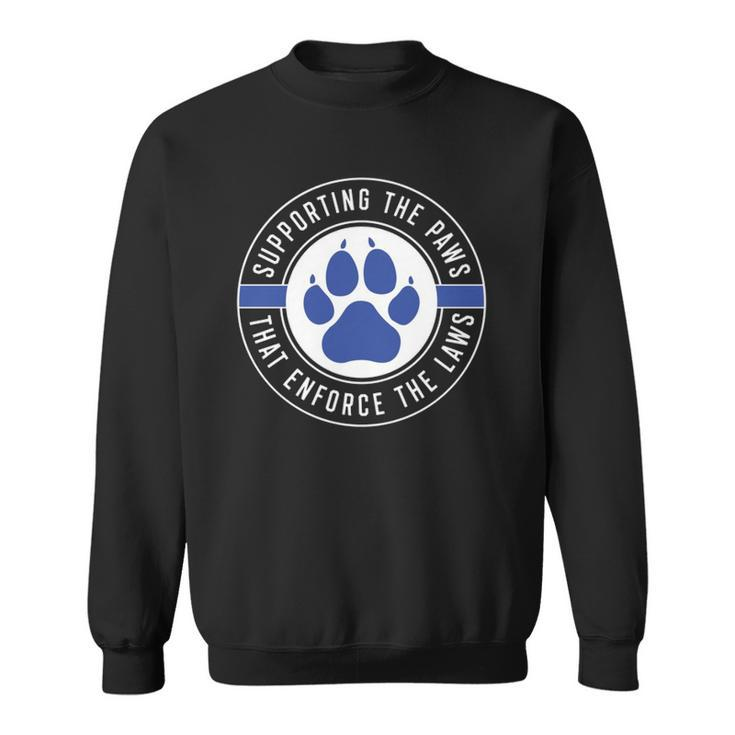 K-9 Police Thin Blue Line  Sweatshirt