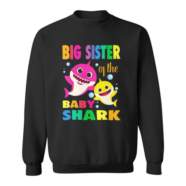 Kids Big Sister Of The Birthday Shark Mom Matching Family Sweatshirt