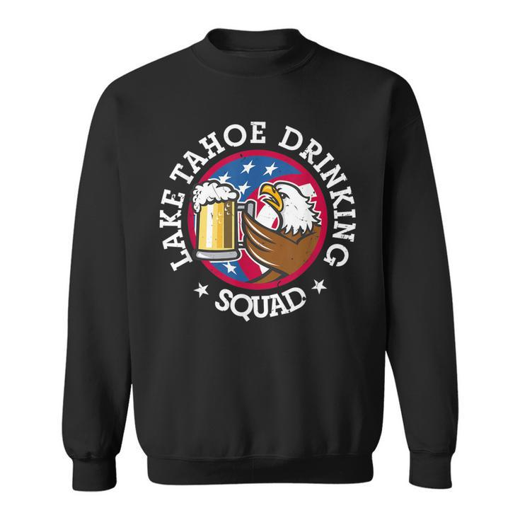 Lake Tahoe Drinking Squad July 4Th Party Costume Beer Lovers  Sweatshirt
