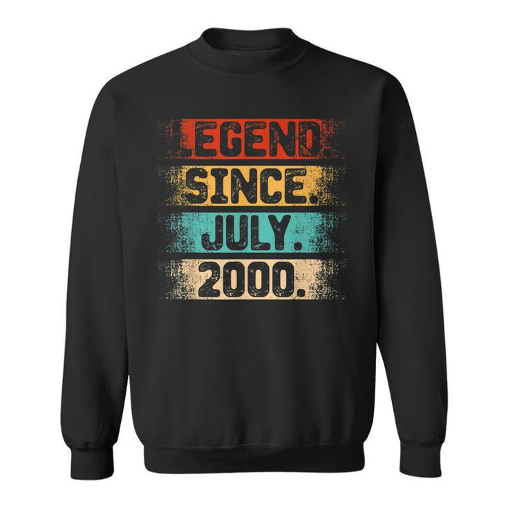 Legend Since July 2000 Vintage 22 Years Old 22Nd Birthday  Sweatshirt