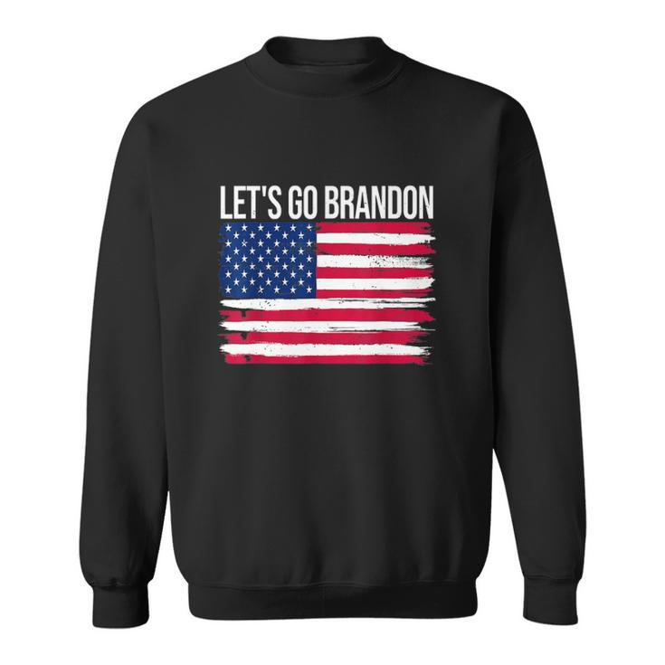 Lets Go Brandon American Flag Vintage Funny Anti Bien Club Sweatshirt