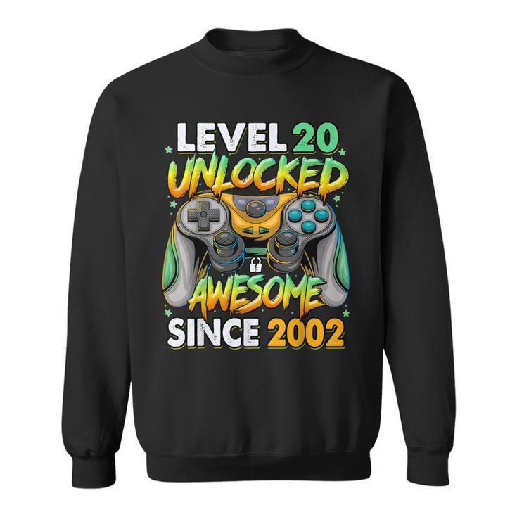 Level 20 Unlocked Awesome Since 2002 20Th Birthday Gaming  V3 Sweatshirt