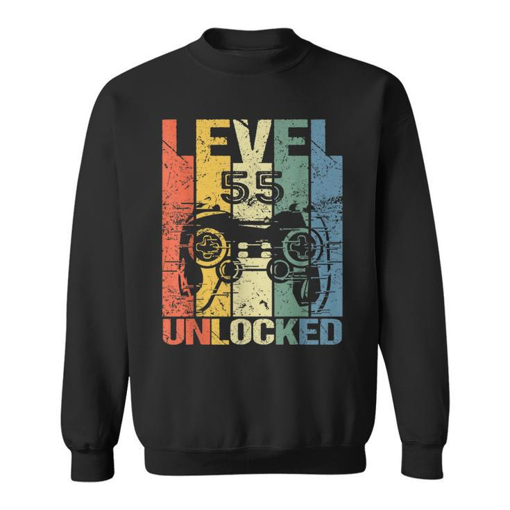 Level 55 Unlocked Awesome 1967 Video Game 55Th Birthday Gift  Sweatshirt