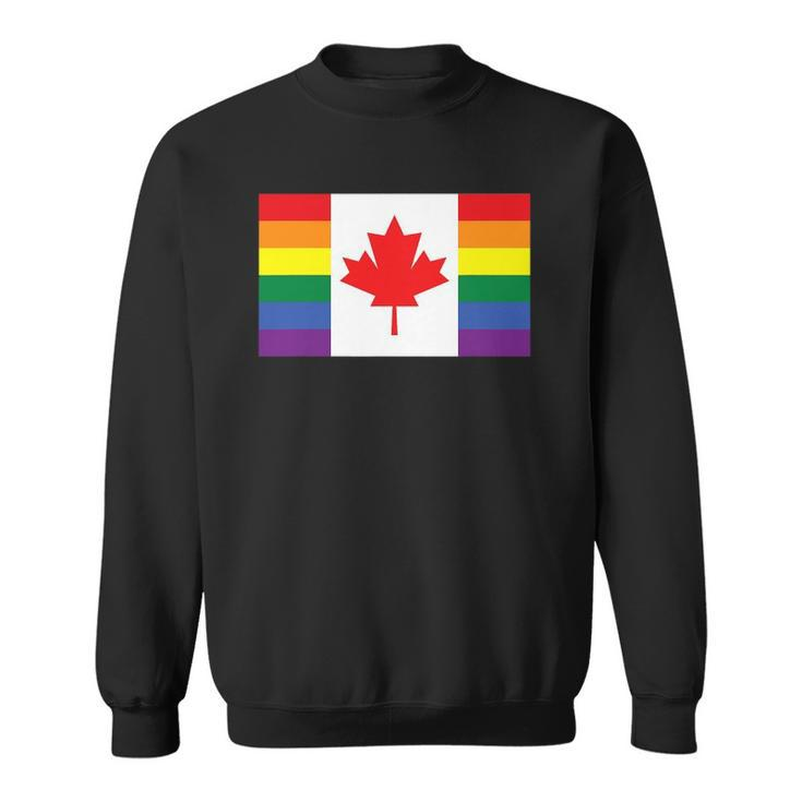 Lgbt Gay Pride Rainbow Canadian Flag Sweatshirt