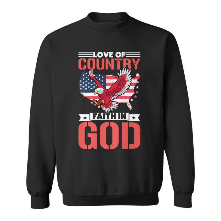 Love Of Country Faith In God   Sweatshirt