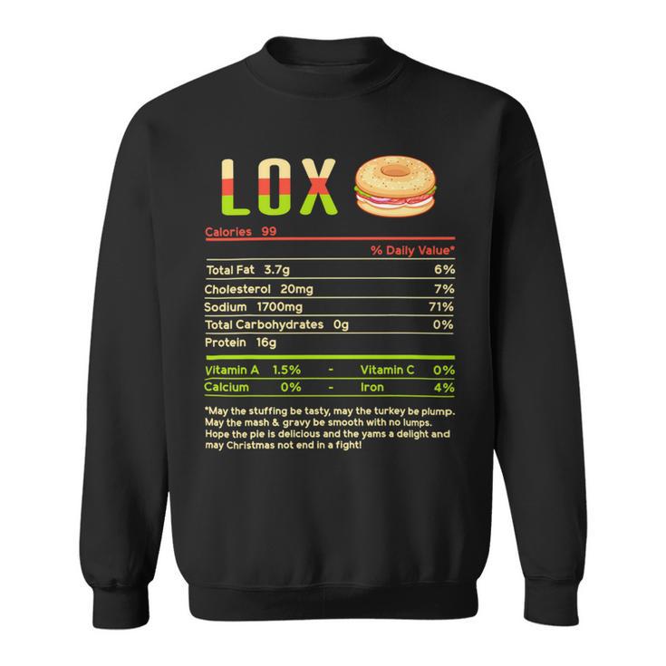 Lox Nutrition Facts Funny Christmas 12 Shirt Sweatshirt