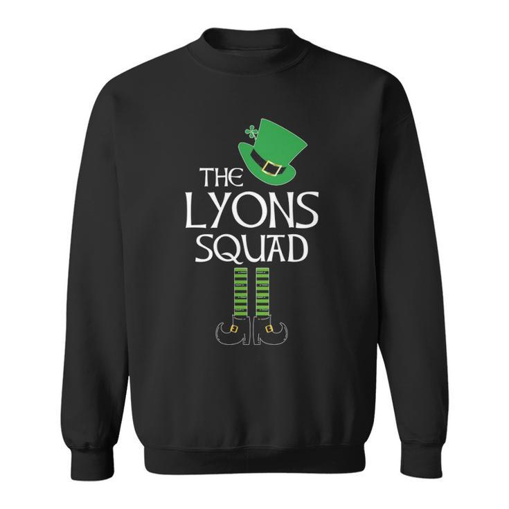 Lyons Name Gift   The Lyons Squad Leprechaun Sweatshirt