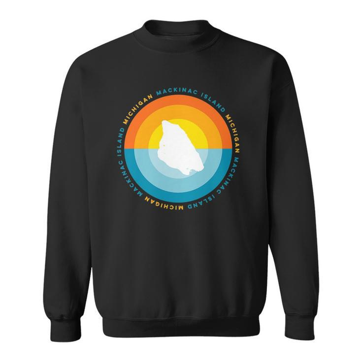 Mackinac Island Michigan Sunset Graphic Sweatshirt