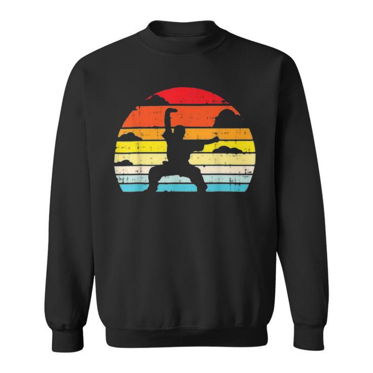 Martial Arts Womens Silhouette Retro 170 Shirt Sweatshirt