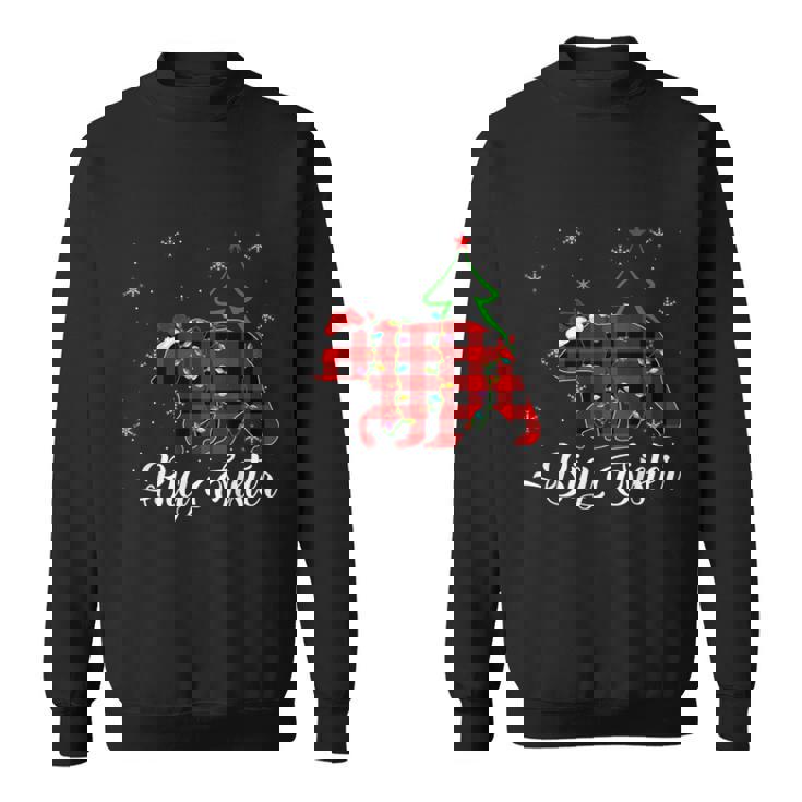 Matching Buffalo Plaid Christmas Bigsister Bear Pajama Sweatshirt
