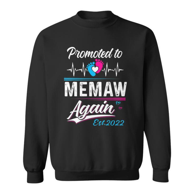 Memaw Gift Promoted To Memaw Again Est 2022 Grandma Sweatshirt
