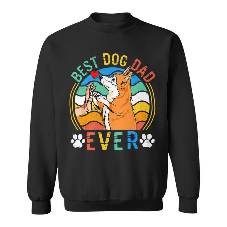 Mens Corgi Best Dog Dad Ever Gifts Dog Lover V3 Sweatshirt