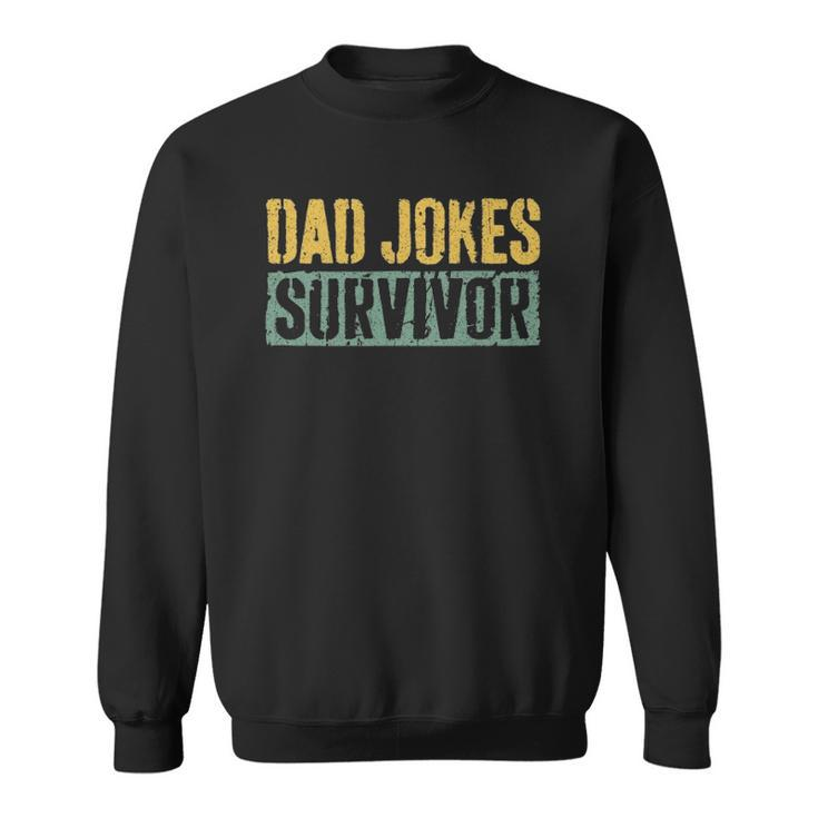 Mens Dad Jokes Survivor Fathers Day Sweatshirt