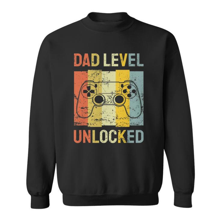 Mens Dad Level Unlocked Soon To Be Father Pregnancy Announcement Sweatshirt
