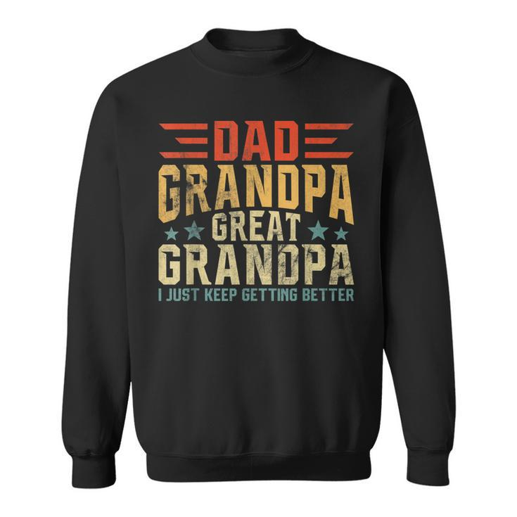 Mens Fathers Day From Grandkids Dad Grandpa Great Grandpa   Sweatshirt