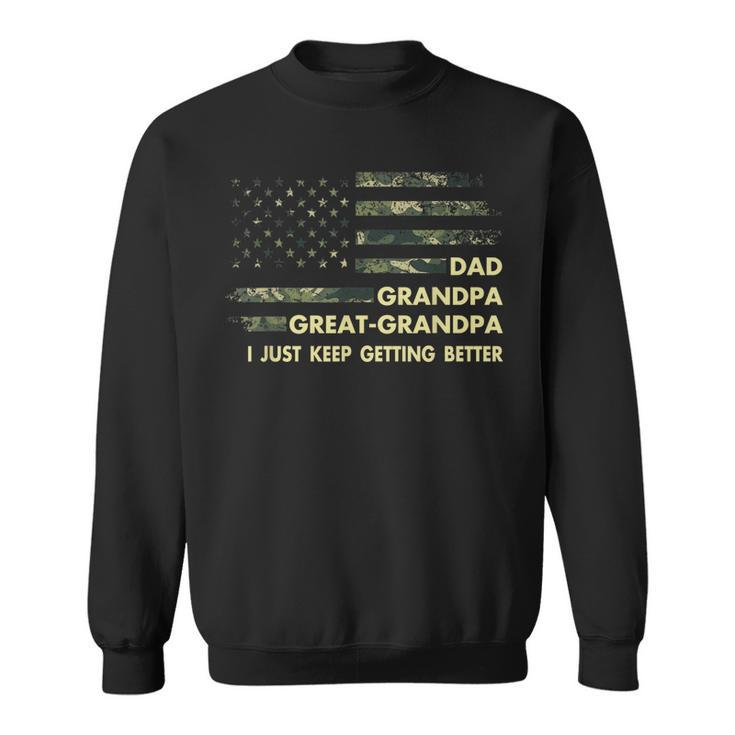 Mens Fathers Day Gift From Grandkids Dad Grandpa Great Grandpa  Sweatshirt
