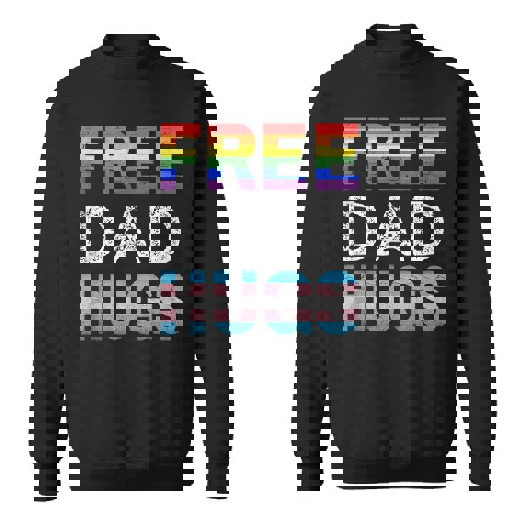 Mens Free Dad Hugs Lgbtq Gay Pride Month Proud Ally Sweatshirt