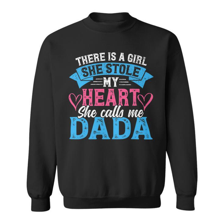 Mens Funny Fathers Day Shirt A Girl She Calls Me Dada Grandpa 7 Shirt Sweatshirt