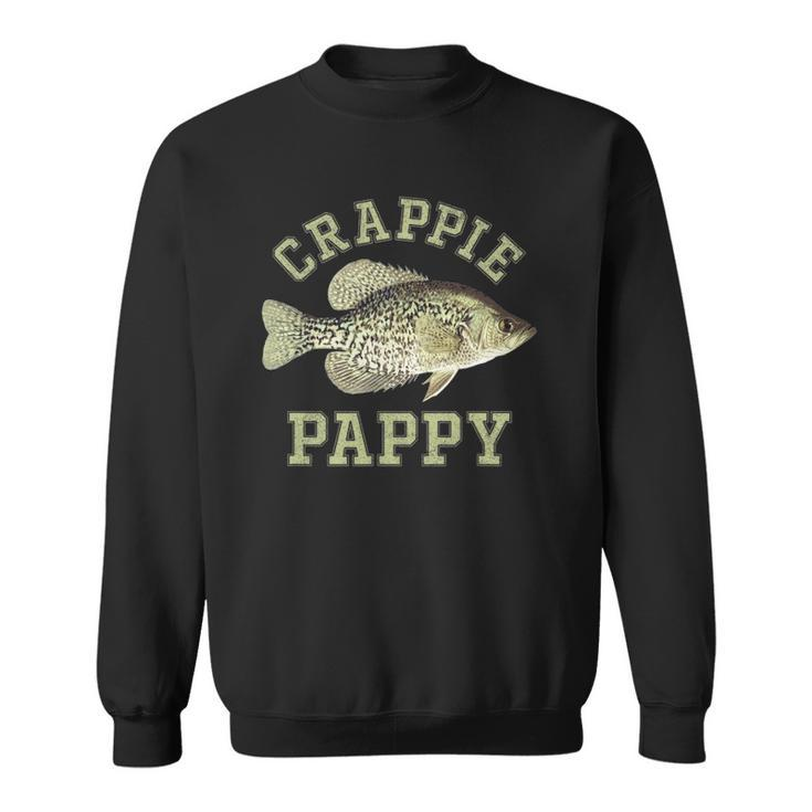 Mens Funny Ice Fishing Gift Crappie Pappy Sweatshirt