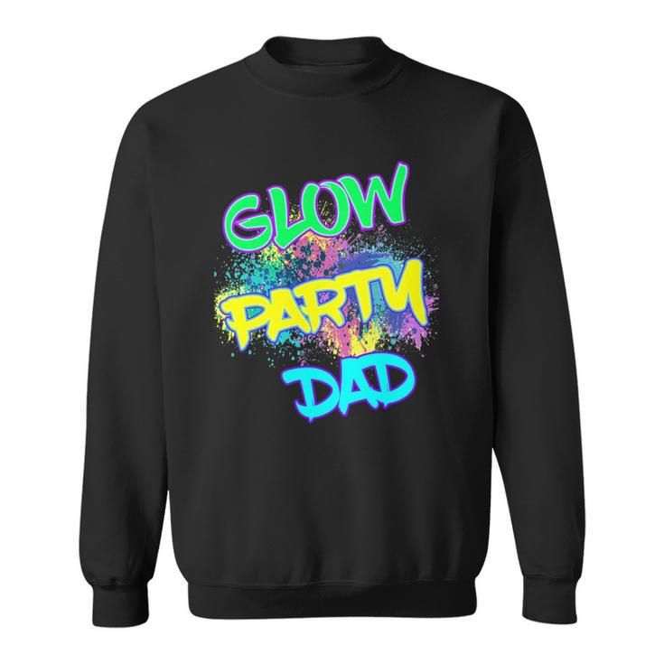 Mens Glow Party Dad Cool Retro Costume 80S Party Father Sweatshirt