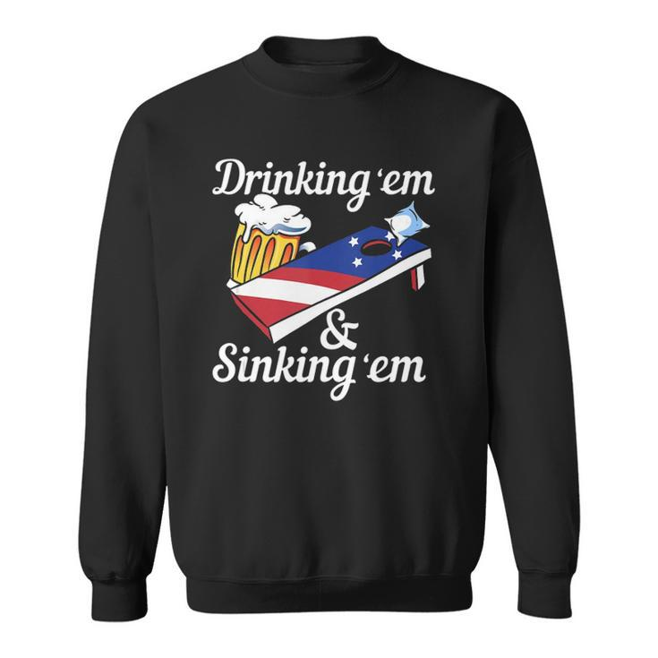 Mens Men Or Women Drinking Yard Game - Funny Cornhole  Sweatshirt