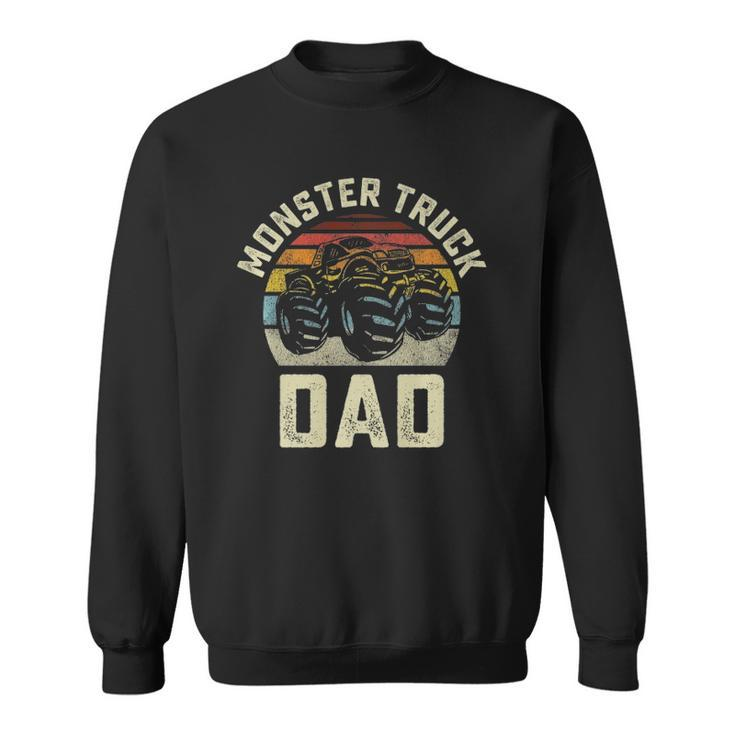 Mens Monster Truck Dad Vintage Retro Style Men  Sweatshirt