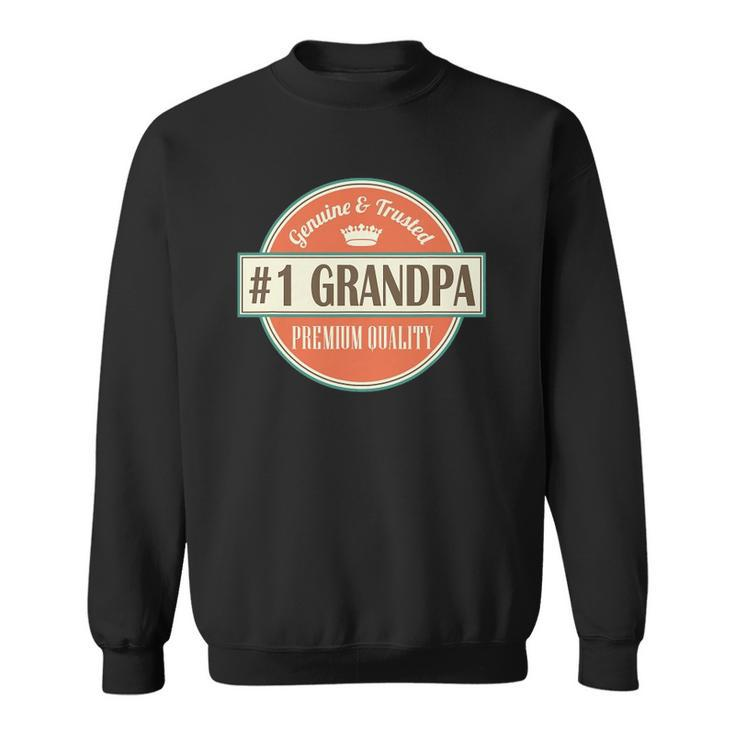 Mens Number 1 Grandpa 1 Grandfather Fathers Day Gift Sweatshirt