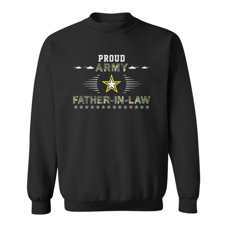 Mens Proud Army Father-In-Law Camouflage Graphics Army Sweatshirt