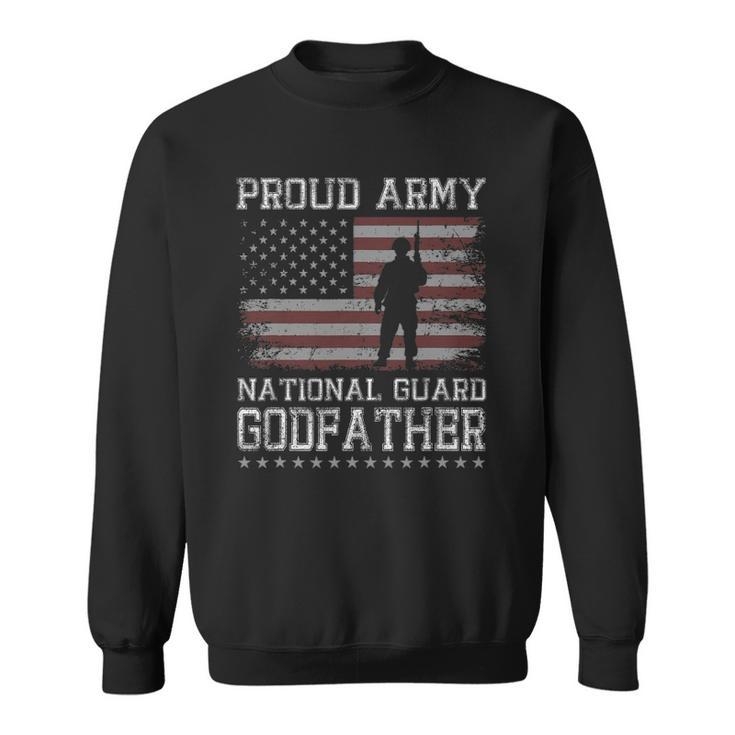 Mens Proud Army National Guard Godfather  US Military Gift Sweatshirt