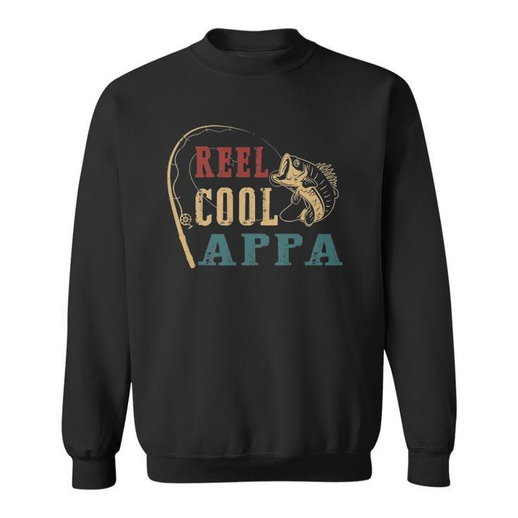 Mens Reel Cool Appa  Fishing Fathers Day Sweatshirt