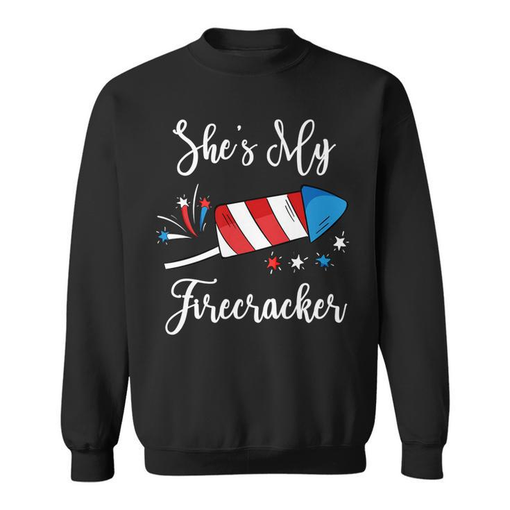Mens Shes My Firecracker  Funny 4Th Of July  For Men   Sweatshirt