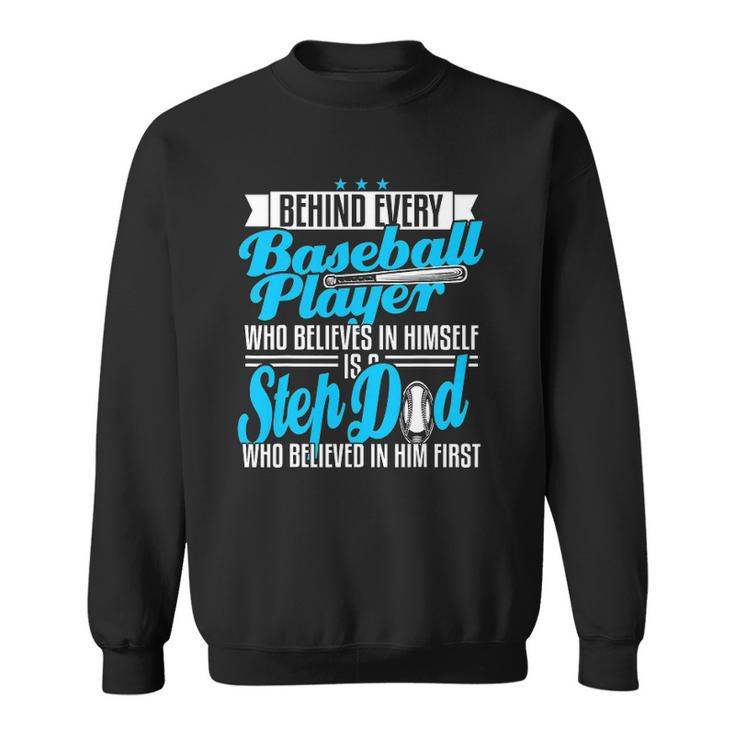 Mens Step Dad Stepfather Baseball Son Fathers Day Gift Sweatshirt