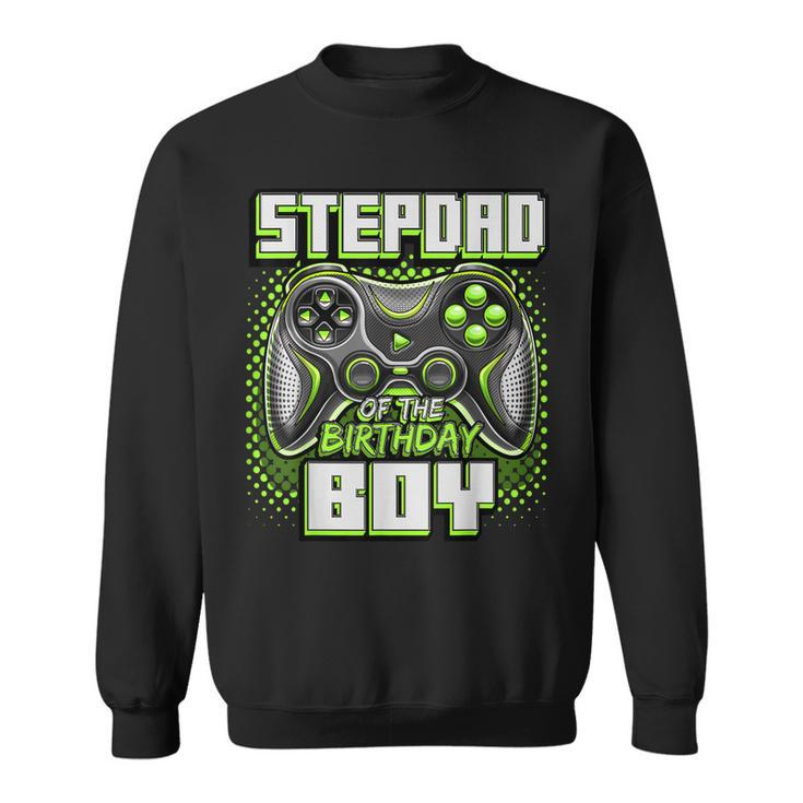 Mens Stepdad Of The Birthday Boy Matching Family Video Game Party  V2 Sweatshirt