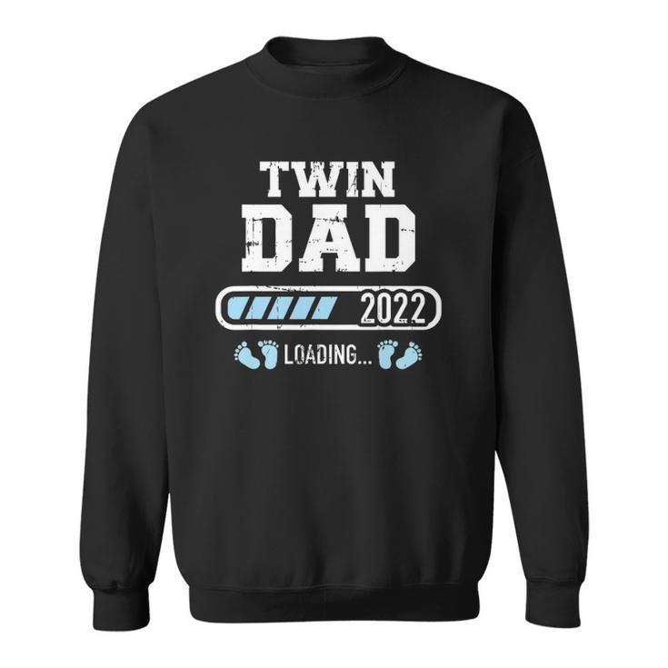 Mens Twin Dad 2022 Loading For Pregnancy Announcement Sweatshirt