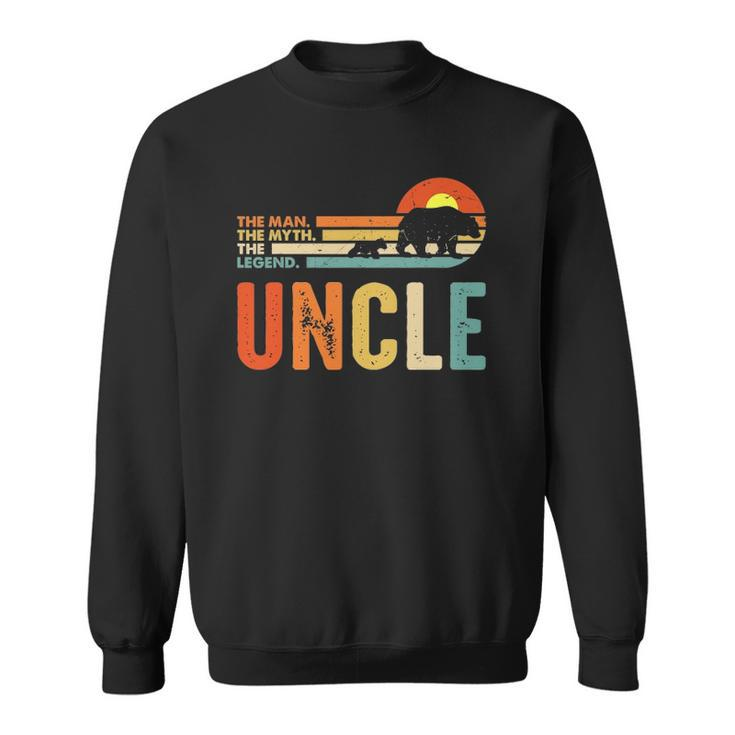Mens Uncle Man Myth Legend Vintage Men Retro Classic Uncle Sweatshirt