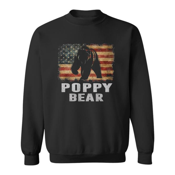 Mens Vintage Poppy Bear Poppy Fathers Day Dad Gift Sweatshirt