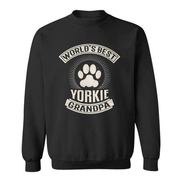 Mens Worlds Best Yorkie Grandpa Sweatshirt