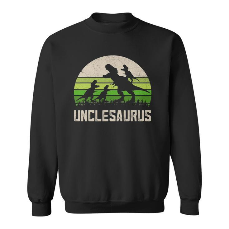 Mensrex Uncle Apparel Unclesaurus 3 Kids Dinosaur Sweatshirt