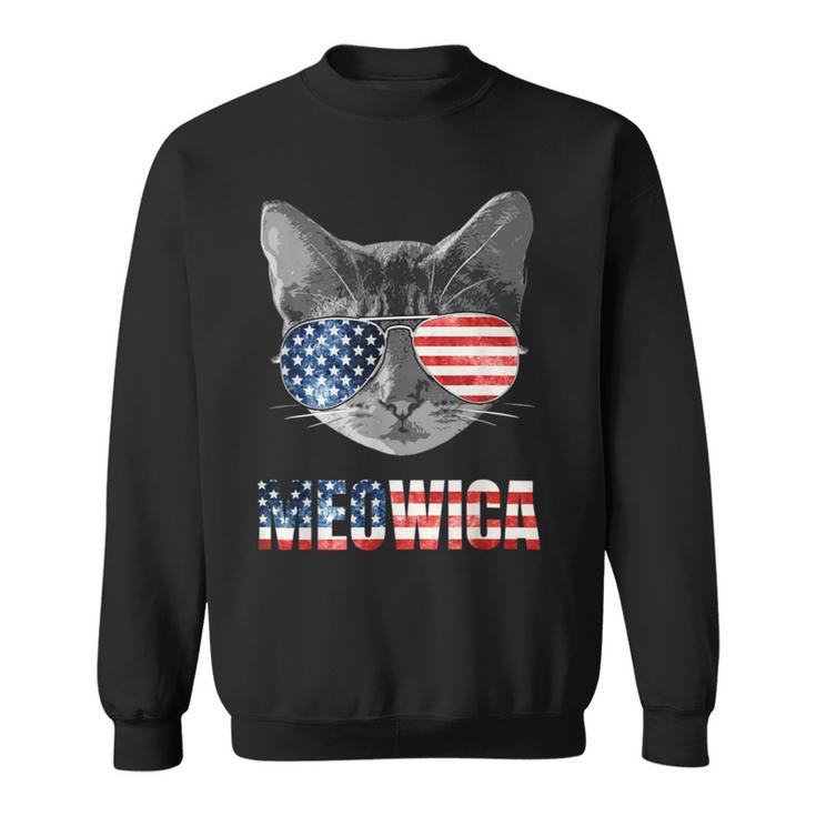 Meowica Funny Cat Patriotic Usa Shirt American Flag  544 Trending Shirt Sweatshirt