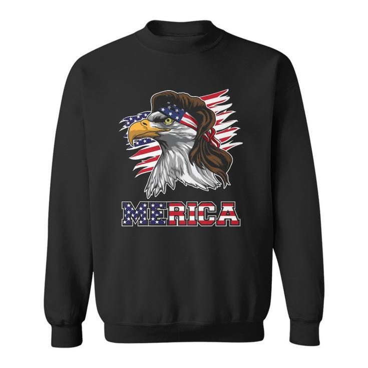 Merica American Bald Eagle Mullet Men Women Kids Sweatshirt