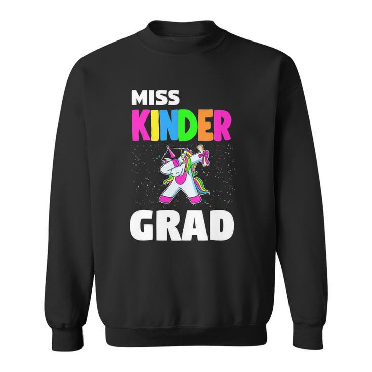 Miss Kinder Grad Kindergarten Graduation Unicorn Sweatshirt